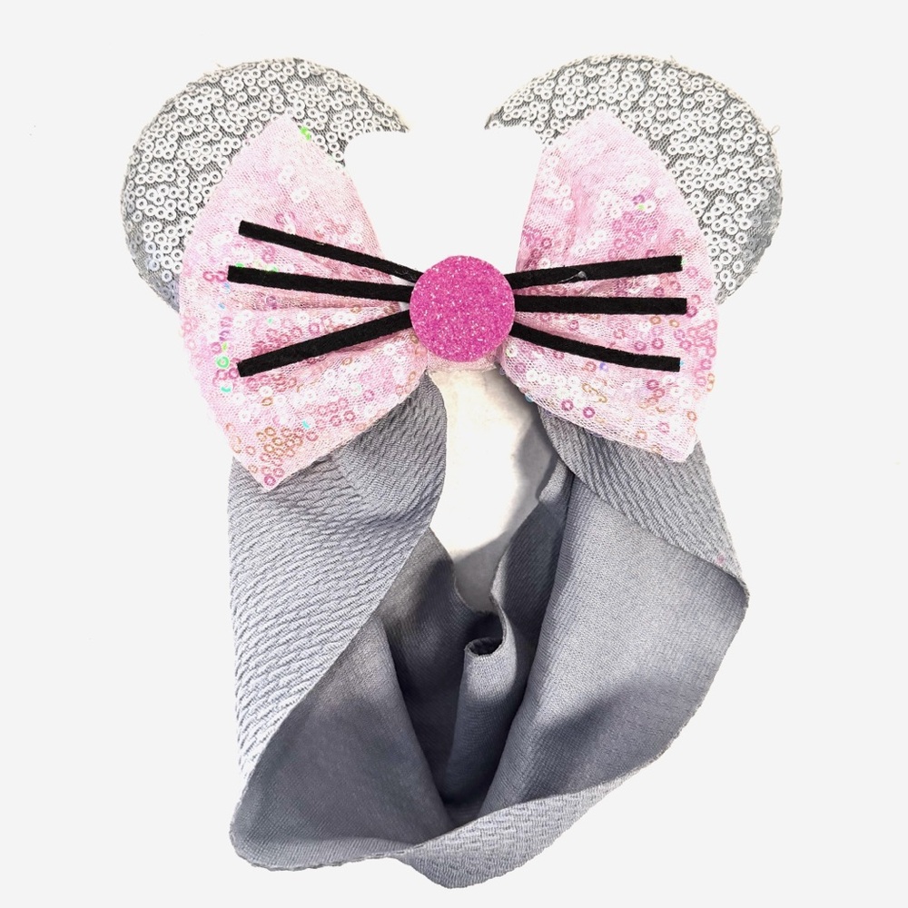 Disney Inspired Ratatouille Mouse Ears Headband with Pink Bow